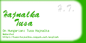 hajnalka tusa business card